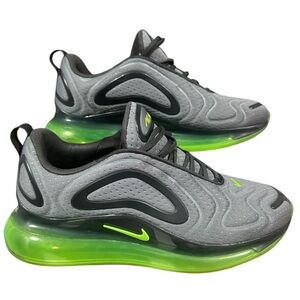 Nike Air Max 720 – Grey Mesh with Neon Green Sole (Size 9, Pre-Loved)